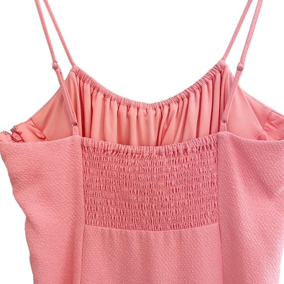 Gianni Bini Maya Pink Ruched Tie Neck Sleeveless Sheath Slit Midi Dress … - Picture 6 of 11